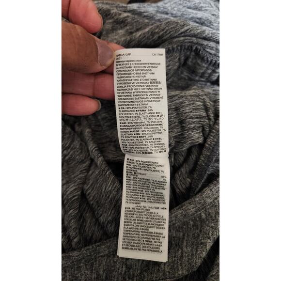 Gap Fit Brushed Tech Jersey Gray Tank Top Sleeveless Jumpsuit Plus XXL Stretchy - Picture 16 of 16